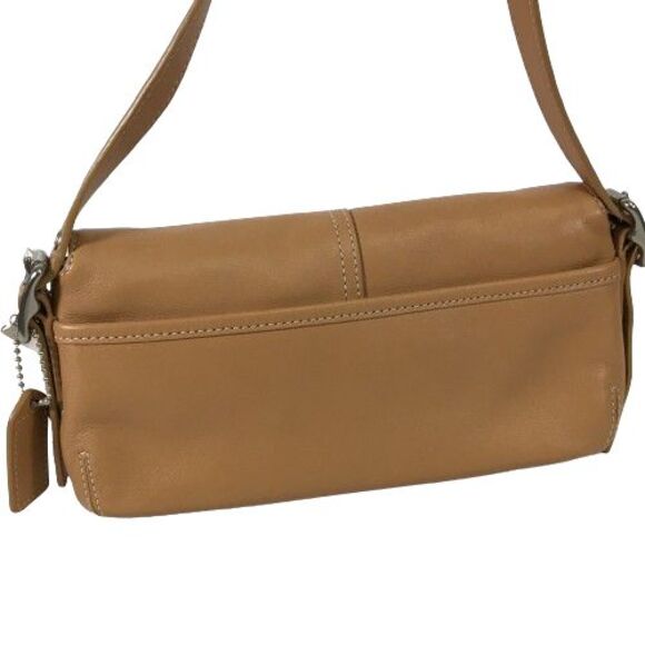 NWT Vintage Coach Legacy Mini Flap Small Crossbody Bag Camel Leather 4280 w/ Box - Picture 5 of 17